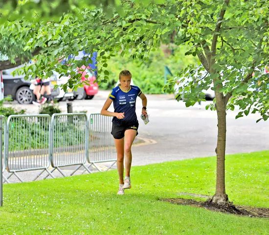 Hanna Lundberg under torsdagens Model Event inför fredagens individuella sprint.