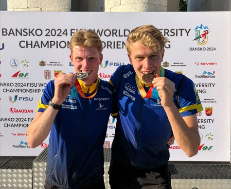 Silver och brons till Benjamin Näslund och Gustav Runefors på sprinten som inledde Student-VM i Bulgarien.