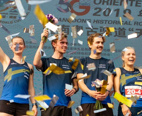 Sverige tvåa i sprintstafetten – etta i totalen