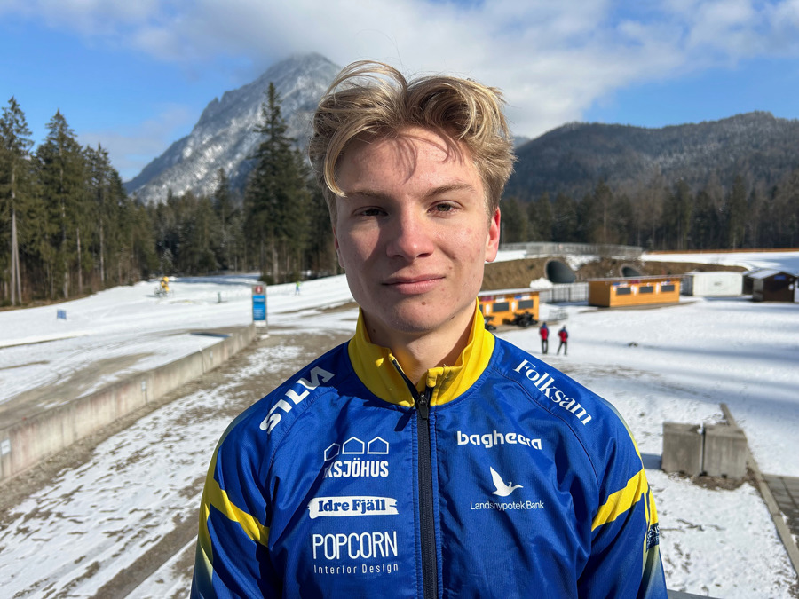 Isak Lundholm efter fin femteplats i Ruhpolding. Bild: Martin Hammarberg.