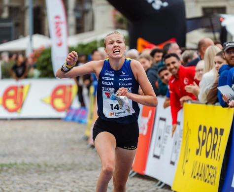 : Hanna Lundberg spurtar till silver på EM-sprinten i Belgien.