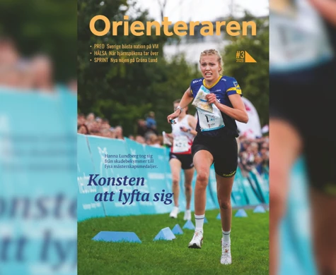 Hanna Lundberg på omslaget av Orienteraren