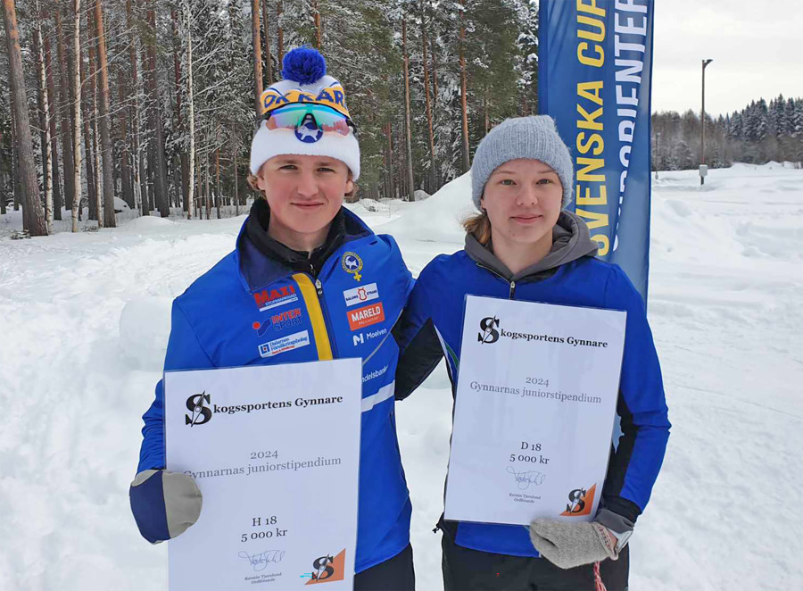 Totalvinnare i Svenska cupen i H18 och D18: Melvin Löfgren och Maja Lundholm. Bild: Linus Rapp.
