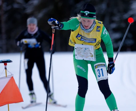 Linda Lindkvist spurtar i mål på Svenska cupen