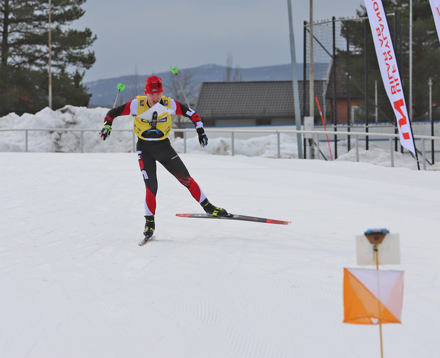 Med en stark finish tog Mattias Larsson guld på SM-sprinten. Bild: Johan Trygg.