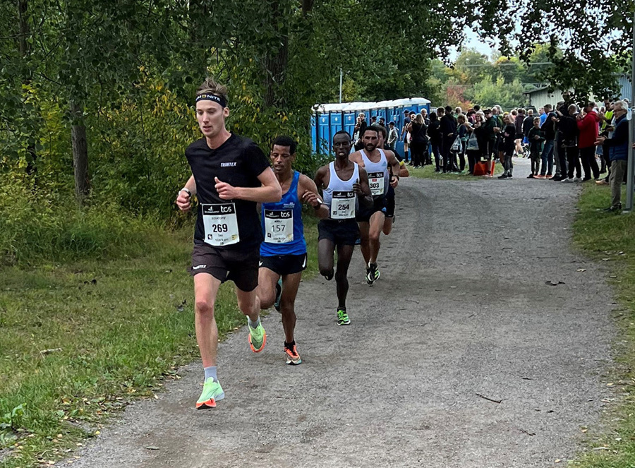 Emil Svensk under Lidingöloppet 2022 när han slutade fyra. Bild: Johan Trygg.