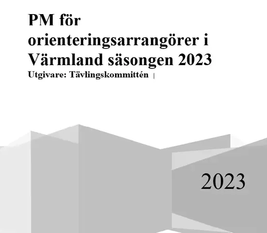 PM för orienteringsarrangörer i Värmland