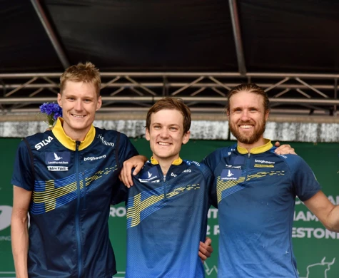 Medaljtrion Anton Johansson, Albin Ridefelt och Gustav Bergman