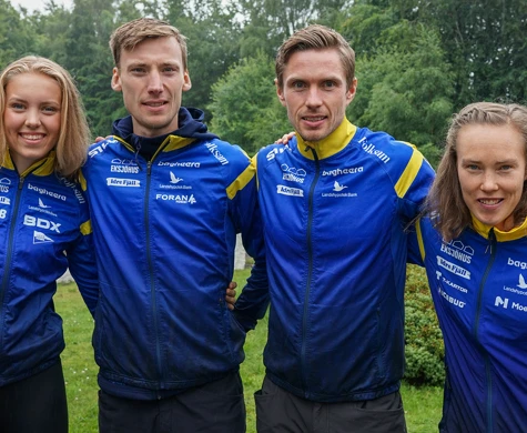 Sverige ställer upp med följande kvartett på söndagens stafett på Sprint-VM i Edinburgh: Hanna Lundberg, Emil Svensk, Martin Regborn och Tove Alexandersson.