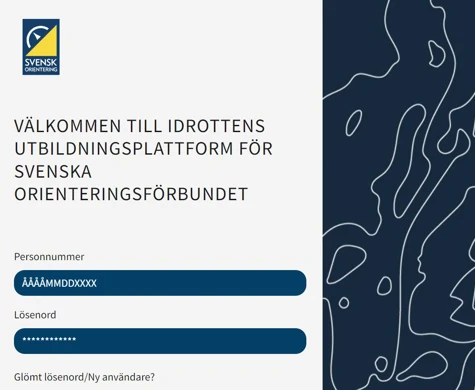 Inloggningssidan till den nya utbildningsportalen