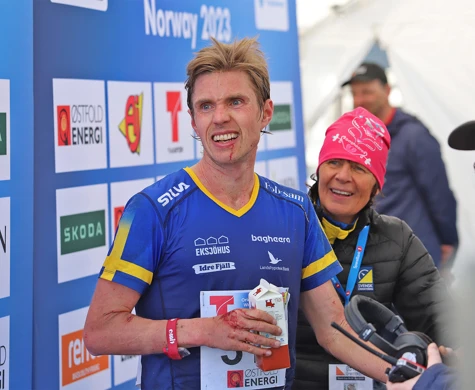 Martin Regborn och Anneli Östberg spanar mot upploppet.