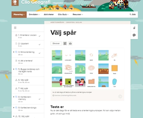 Digitalt läromedel för skolorientering