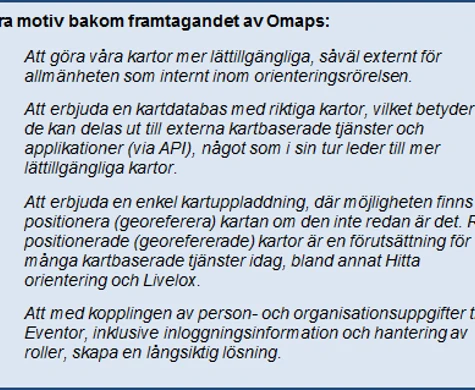 Omaps – ett nytt Eventor för kartor