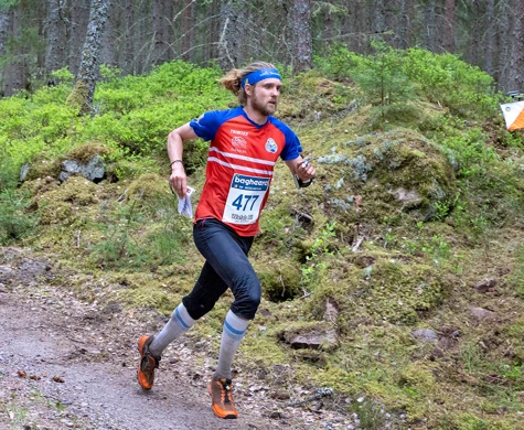 Gustav Bergman springer förbi sista kontrollen och blir diskad på SM-kvalet.