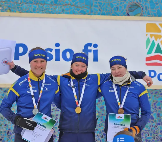 Frida Sandberg, Ella Turesson och Anna Aasa fixade en svensk trippel på EM medeldistans.